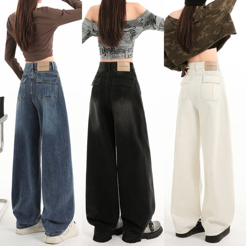 【长裤/加长】白色窄版弯刀裤女