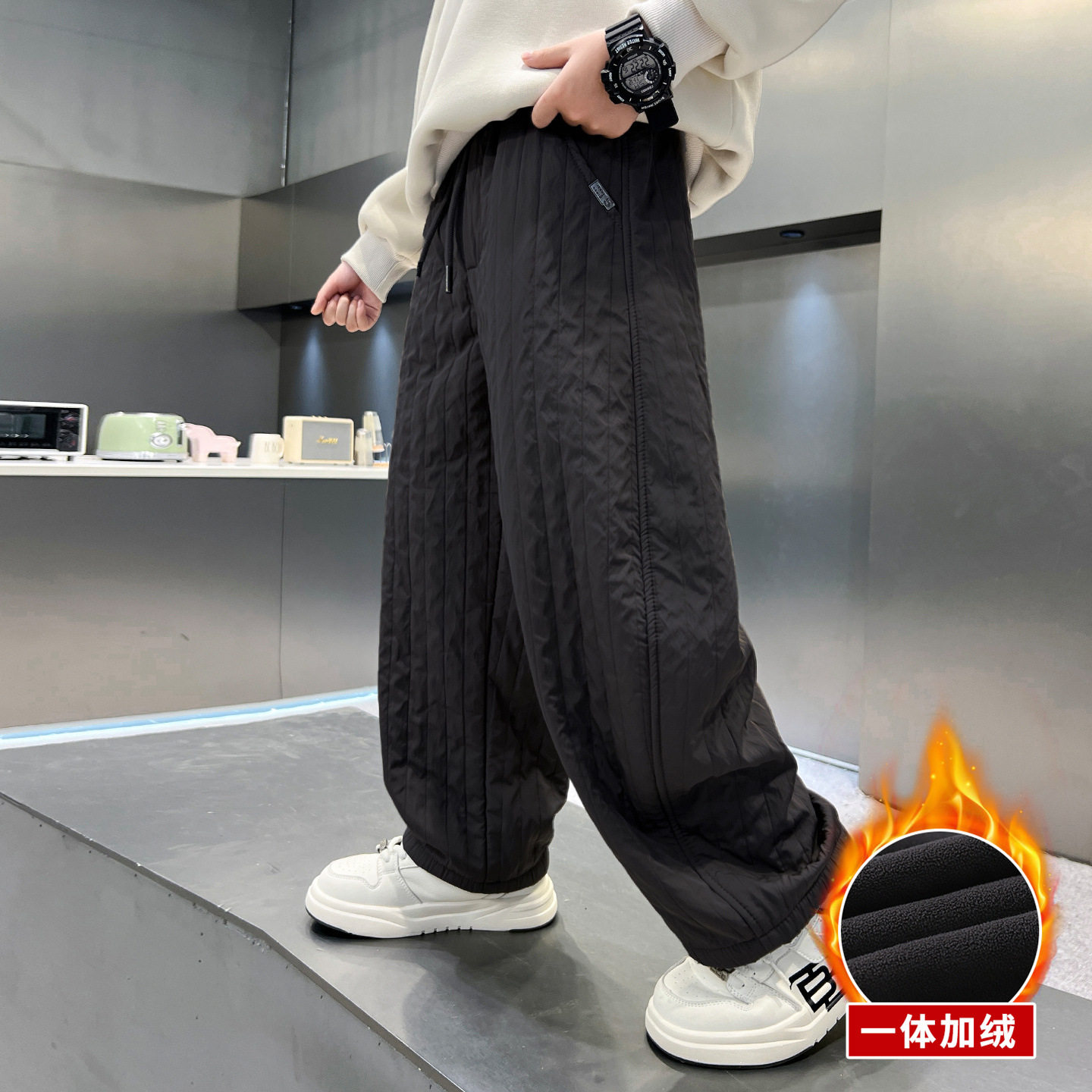 男童冬装羽绒棉裤新款中大童秋冬