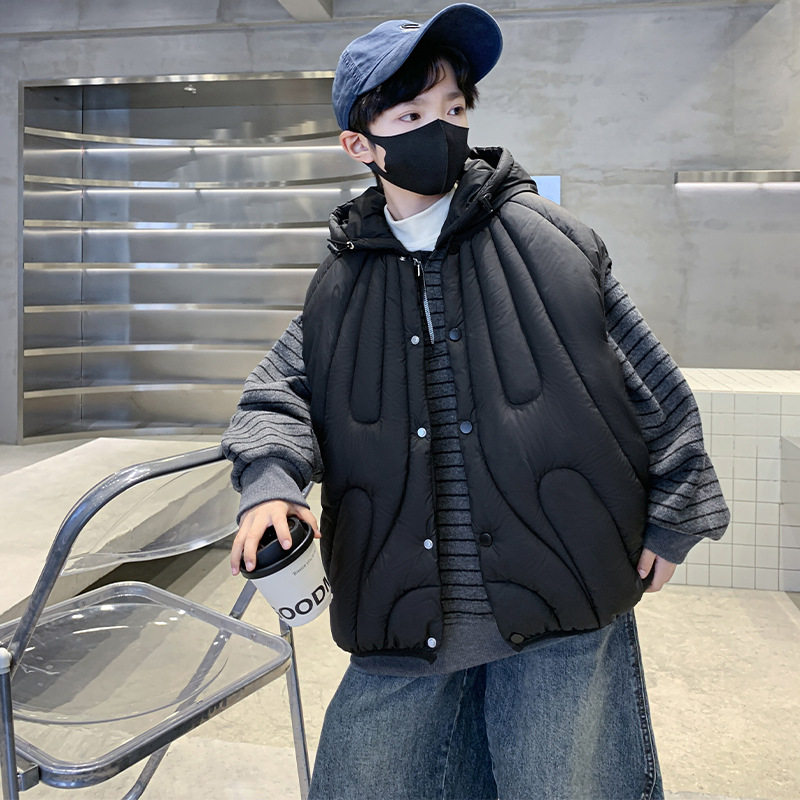 男童秋冬款羽绒棉马甲新款中大童