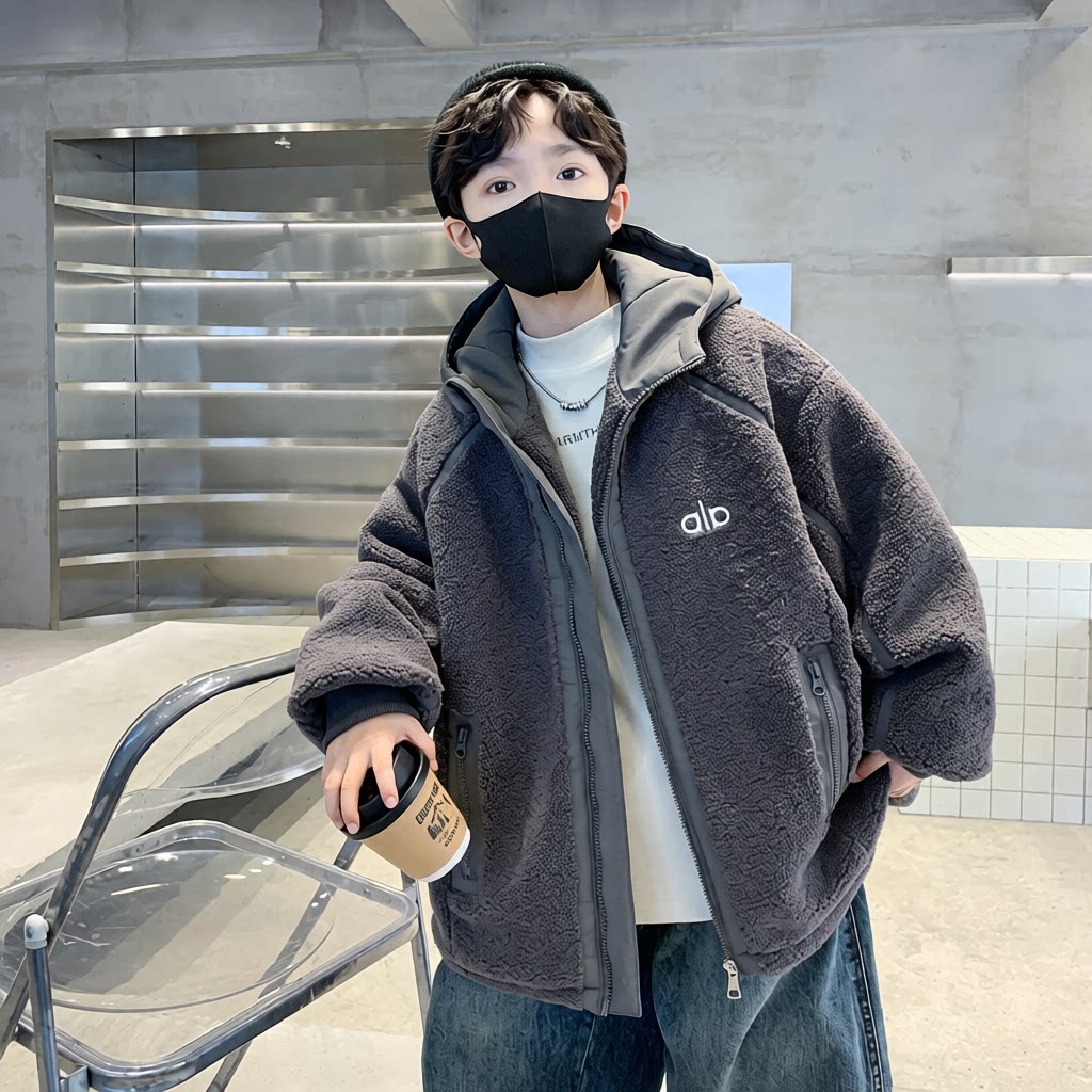 男童秋冬款外套夹棉加厚新款中大