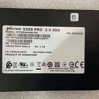 议价Micron美光 5300PRO 480G SATA可维修翻新