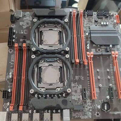 可维修x99大板 X99主板带两颗E5-2680V4CPU功能正
