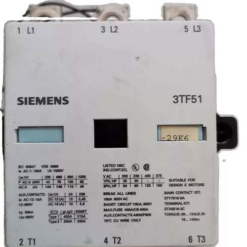 议价西门子接触器3TF51可维修翻新