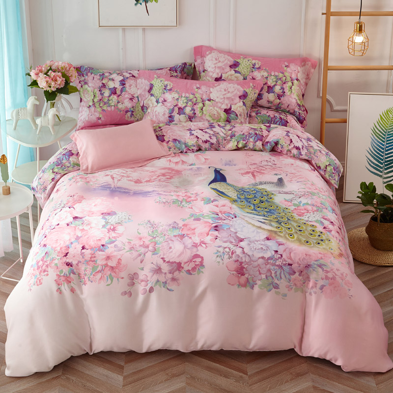 2025春夏季双面纯莱赛尔四件套3D床上用品床单冰丝滑被套1.8m床