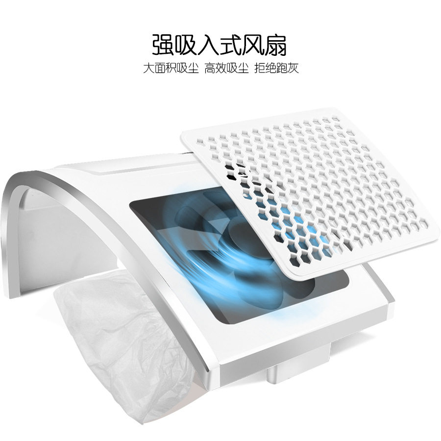 美甲吸尘器小型家用80w单风扇可调速大吸力吸尘器指甲除尘吸收机