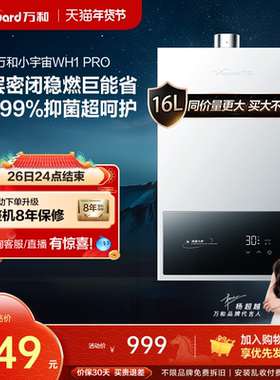 万和燃气热水器16水气双调家用天然气热水器恒温节能小宇宙WH1PRO