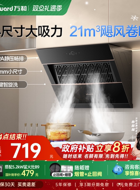 [政府补贴]万和家用厨房大吸力侧吸式抽油烟机吸油烟机320PRO