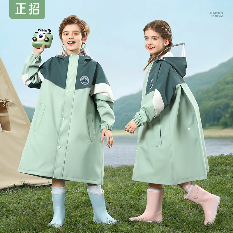 儿童雨衣小学生专用防暴雨2025新款男童女上学中大童男孩加厚女孩