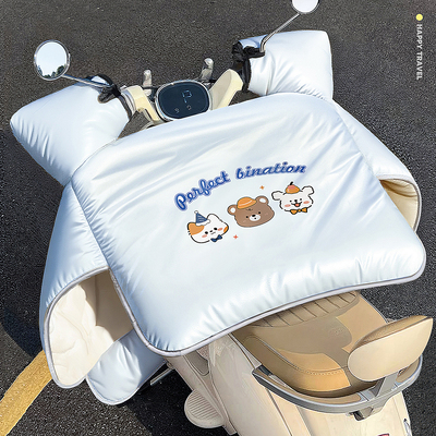 电动电瓶车挡风被冬季加绒加厚