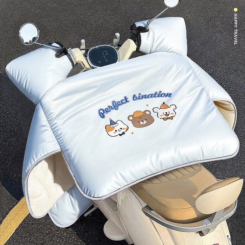 电动电瓶车挡风被冬季加绒加厚