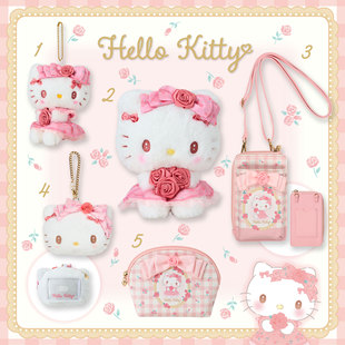 现货日本三丽鸥玫瑰系列Kitty库洛米玉桂狗挂件公仔盲盒收纳包