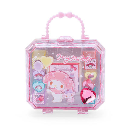 日本三丽鸥HelloKitty美乐蒂玉桂狗库洛米儿童印章卡通手账收纳盒