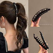 高级感香蕉夹大号发夹女2026新款 高端马尾抓夹后脑勺竖夹发卡头饰