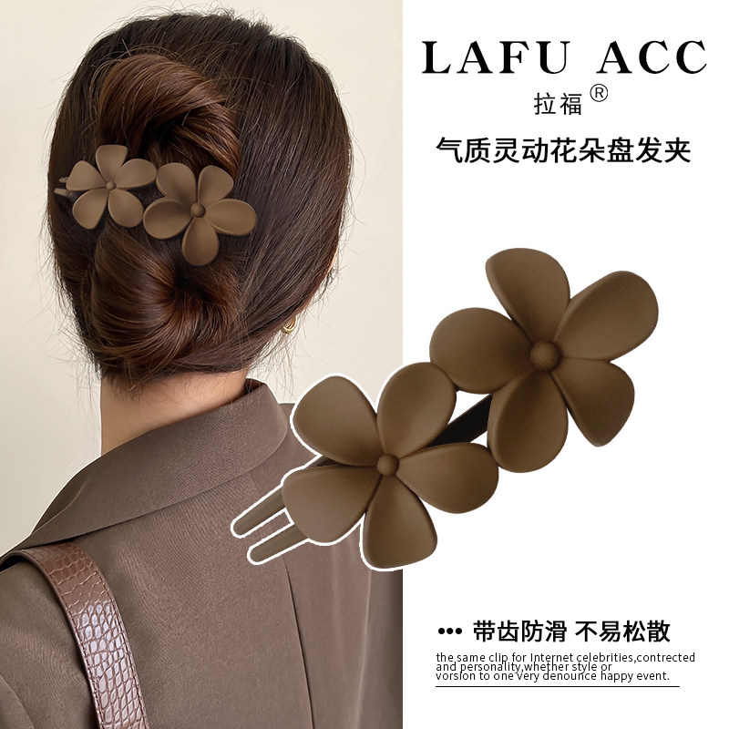 拉福抓夹后脑勺一字夹盘发发夹