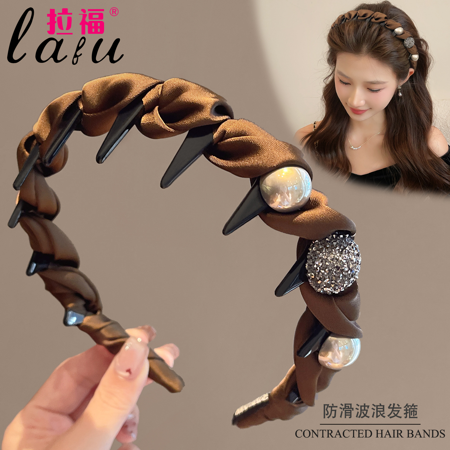高级感珍珠发箍女2025新款发卡