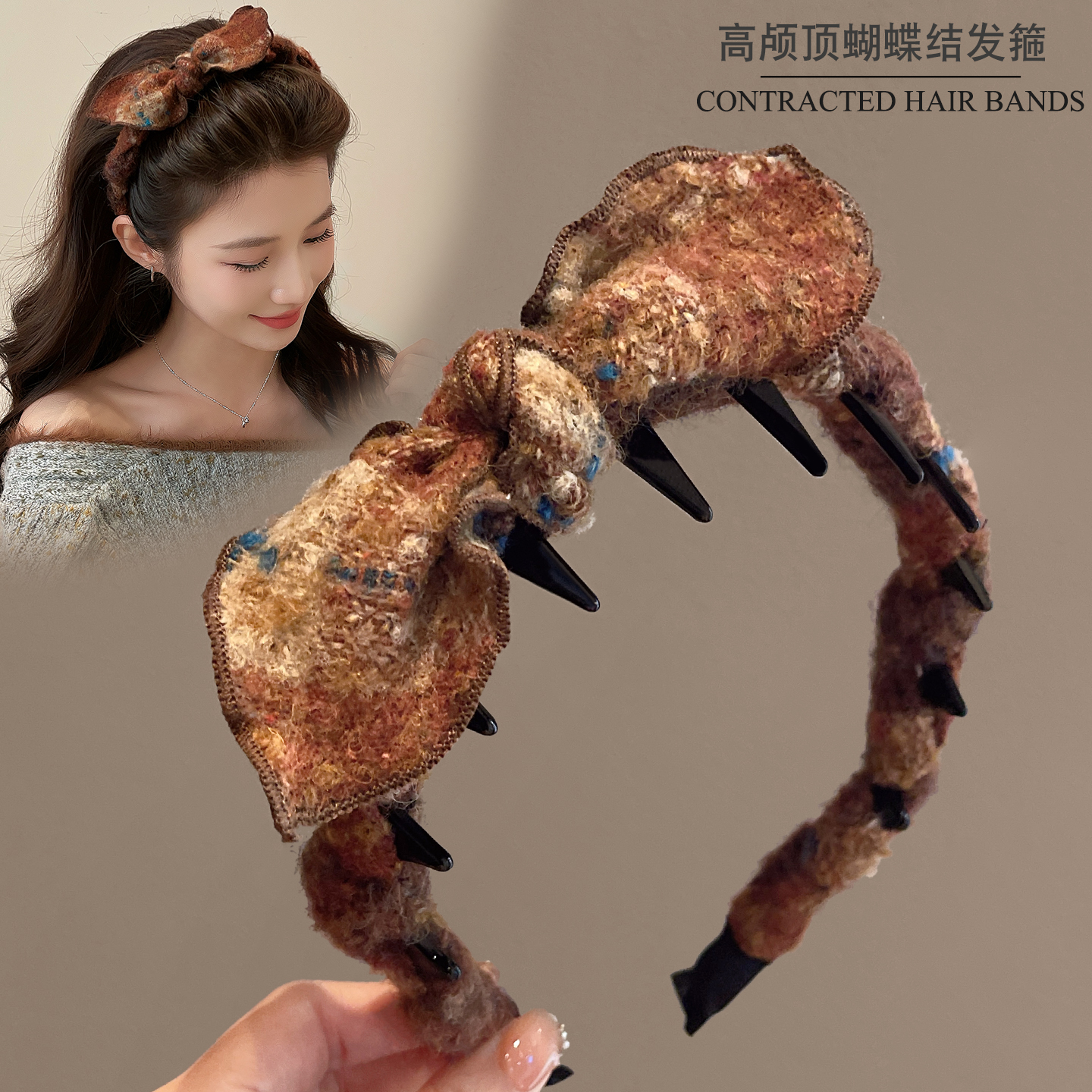 秋冬蝴蝶结发箍女2025新款发卡