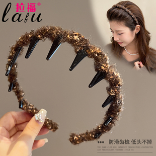 高颅顶毛线发箍女款 洗脸头箍专用发带压发卡秋冬发捆头饰 2025新款