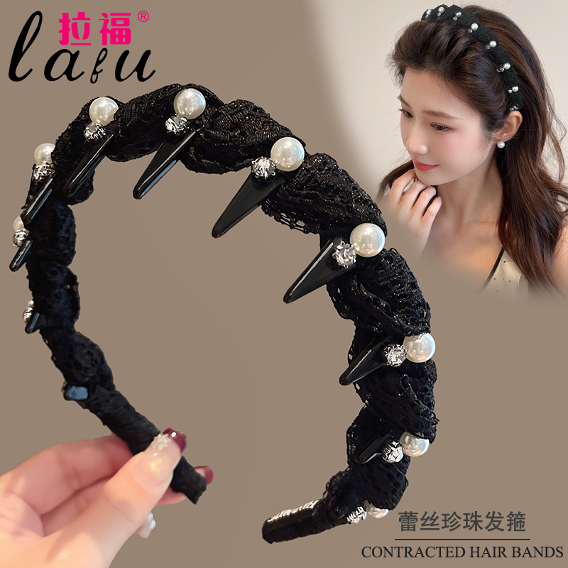 珍珠发箍女款高颅顶洗脸发带