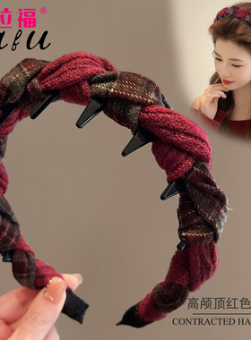 新年红色发箍女款秋冬2025新款高颅顶洗脸专用头箍压发卡发捆头饰