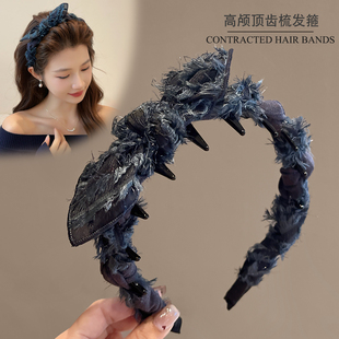 秋冬蝴蝶结发箍女款 高级感洗脸头箍压发卡发捆头饰 高颅顶2025新款