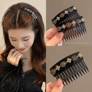高级感发梳发簪女发夹后脑勺倒插梳盘发梳子碎发整理神器发卡发饰