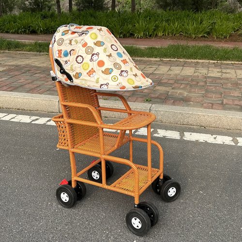 婴儿推车轻便竹编车小孩竹子