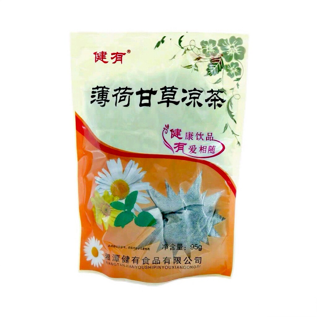 【健有】薄荷甘草凉茶95g（8小包）袋泡凉茶自饮药店工地常备