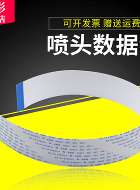 雄彩适用写真机16P喷头数据线爱普生4720/i3200喷头数据线5113写真机喷头数据线 白墨烫画机数据线16芯喷头线