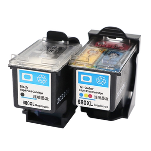 雄彩适用惠普680XL连喷墨盒HP deskjet 4513 3776 3777黑彩喷墨打印机3778 3779 3630 3635一体机油墨水墨盒
