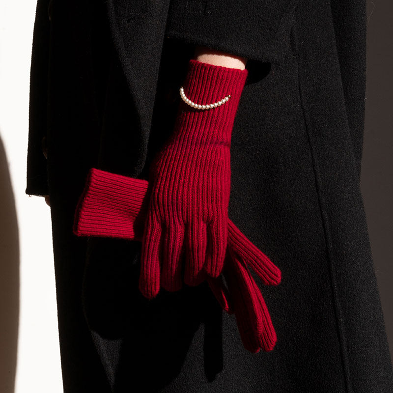 疯帽子纯羊毛触屏分指手套