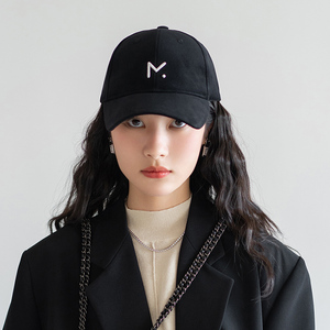 疯帽子 简约设计感字母鸭舌帽 显脸小棒球帽子男女通用款潮酷春季