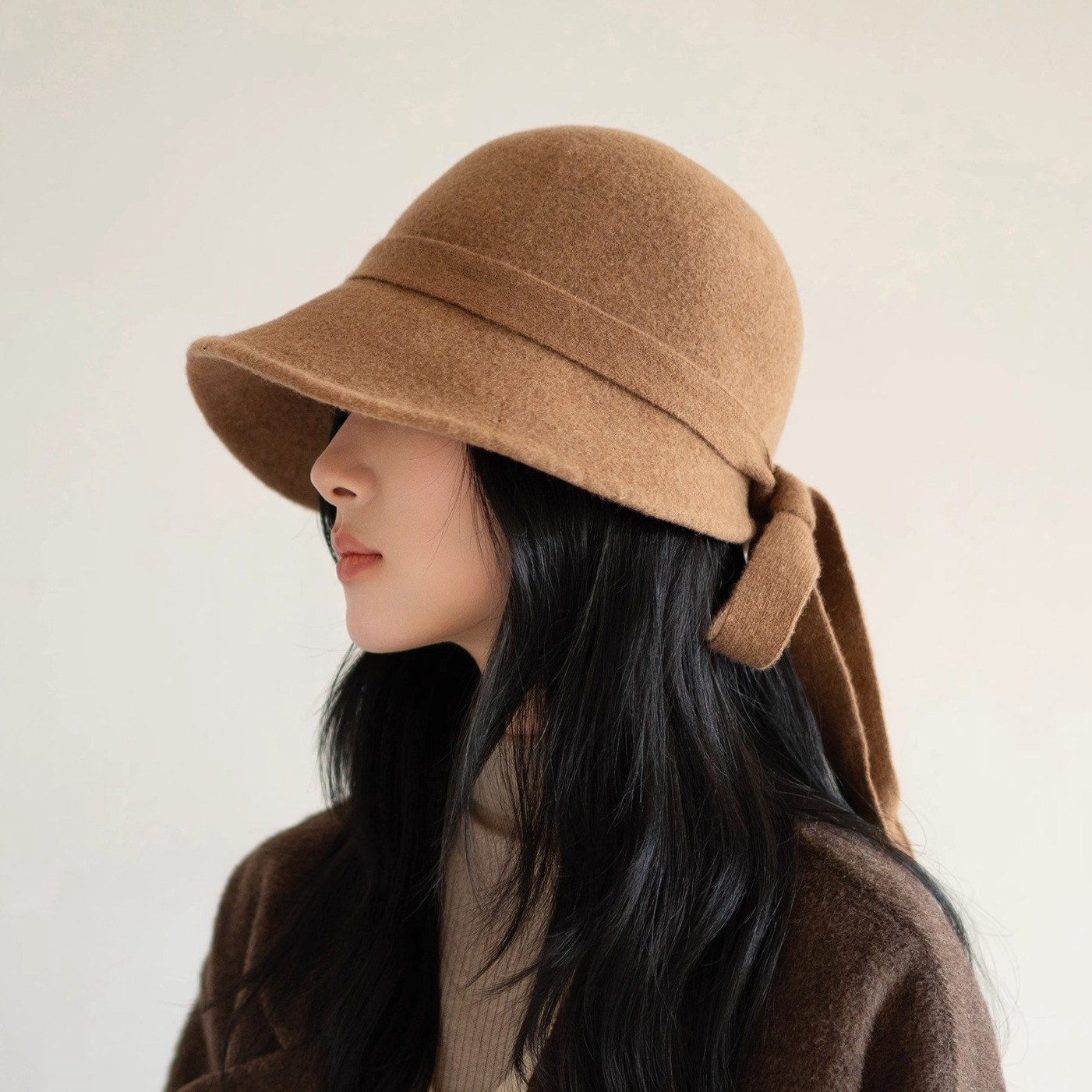 疯帽子可以3种戴法的羊毛渔夫帽