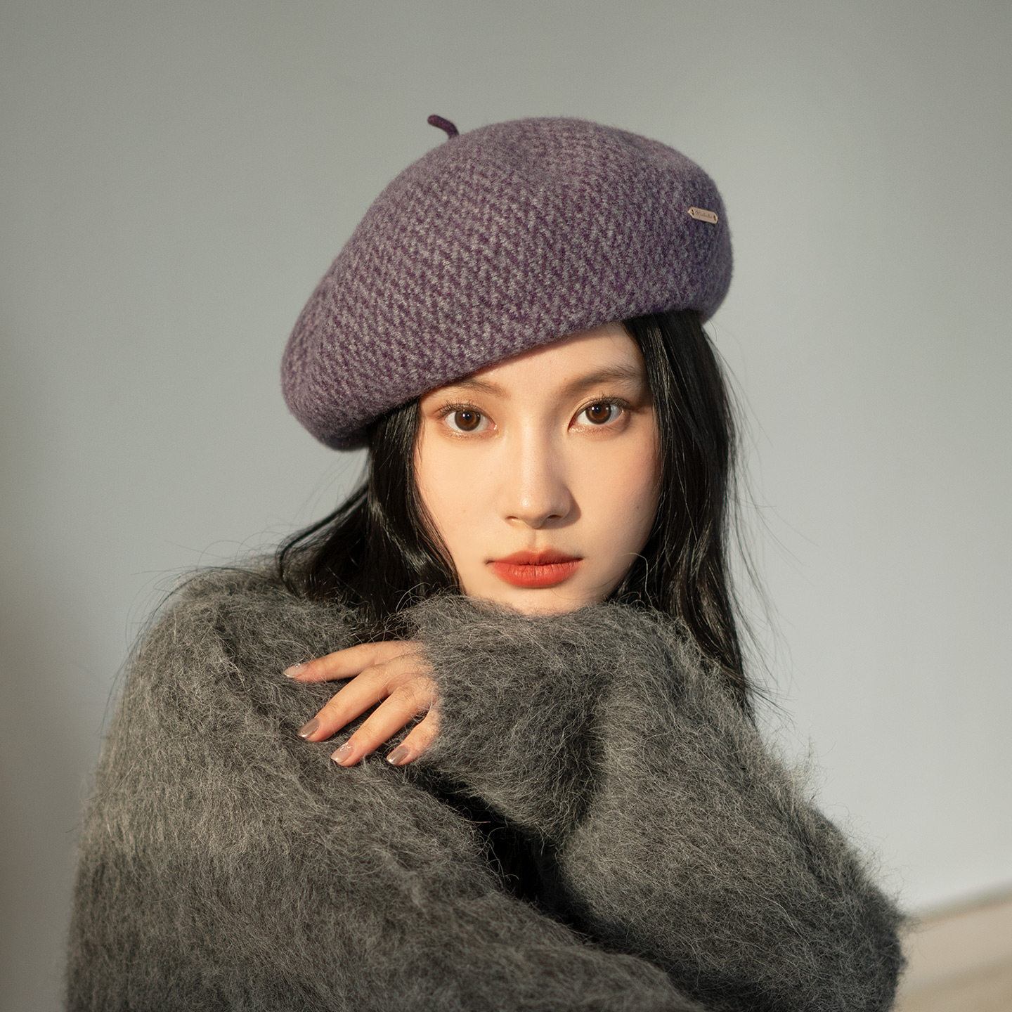 疯帽子韩版纯羊毛贝雷帽