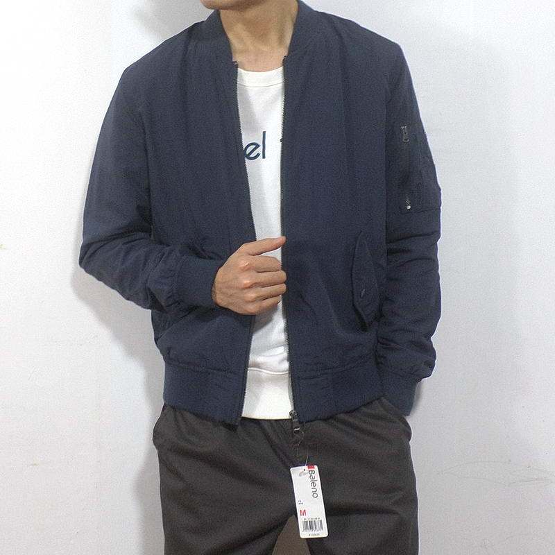 班尼路男装时尚潮流简约商务棒球领秋季青年纯色春装休闲夹克外套