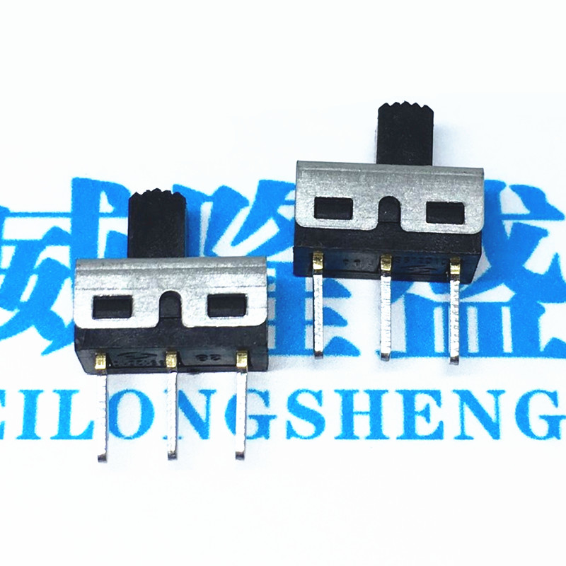 拨动开关SS12D10 2直脚 2档3脚电源开关 4.7MM脚距1P2T 大电流开