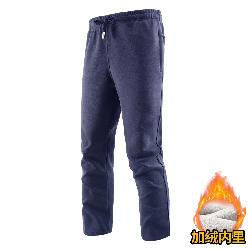 男士抓绒摇粒绒羊羔绒裤子加厚冬季保暖中年德绒工装户外运动卫裤