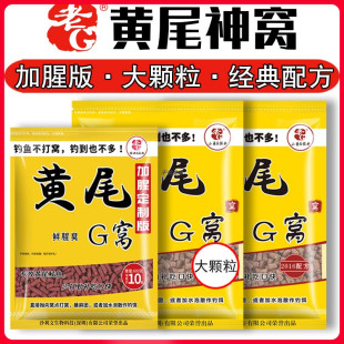 河流水库野钓红黄尾巴鱼饵打底窝料 春夏季 黄尾G窝 老G加腥定制版