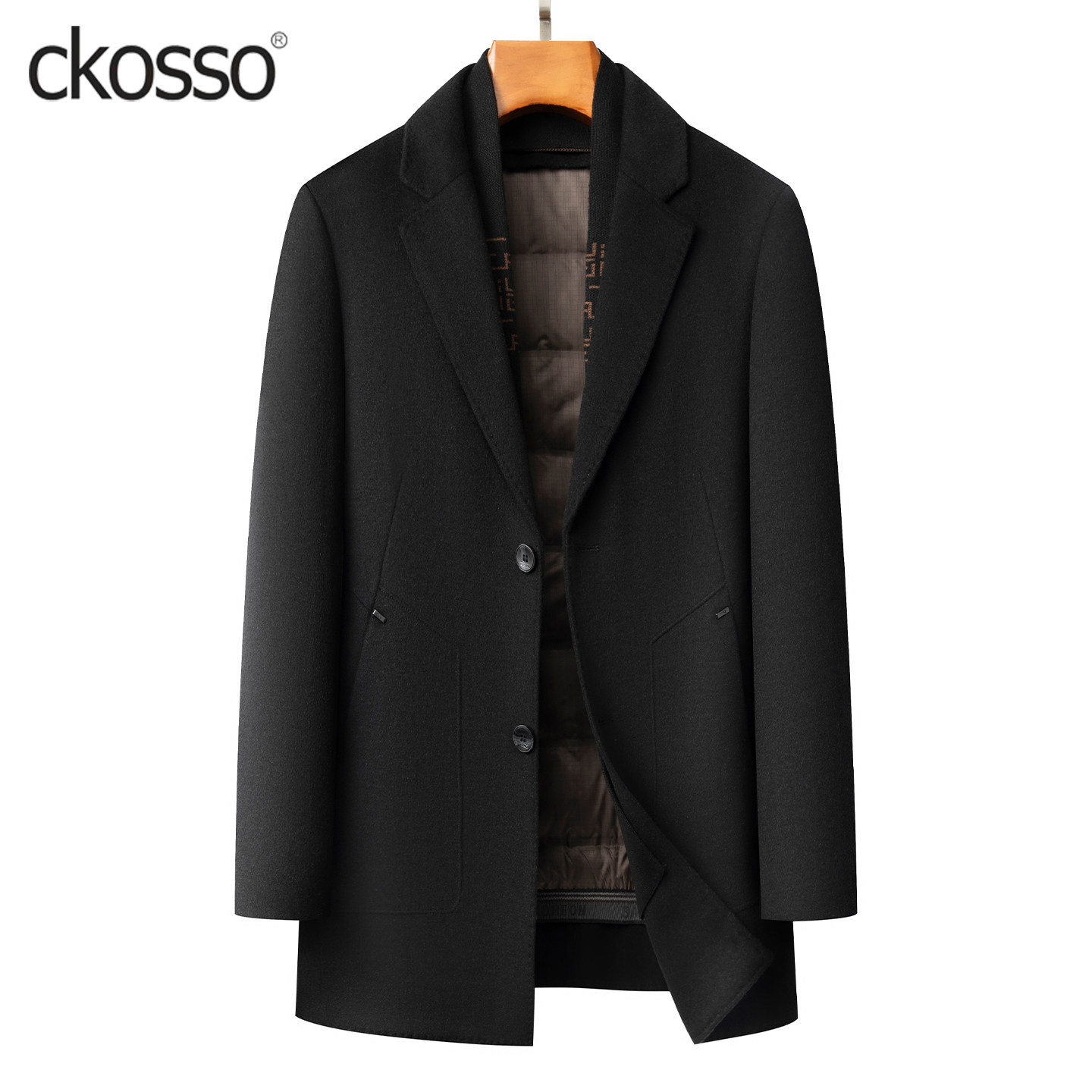 双面绒大衣男士西服式围巾领羽绒内胆高品质男西装冬季羊毛呢外套,男装,毛呢大衣,淘宝优惠券,粉丝福利购,淘宝优惠卷