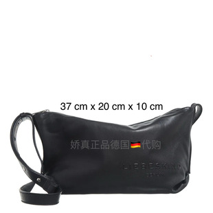 德国代购LIEBESKIND油蜡皮单肩斜挎包M号特价黑白棕三色