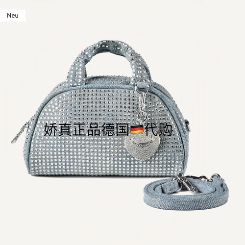 JuicyCouture牛仔蓝满钻手提包