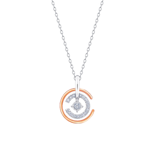 MaBelle/玛贝尔18K红白金 《Cherish and Care》系列钻石吊坠