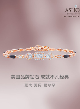 ASHOKA®Diamond 18K红高奢款珐琅钻石手链 总长度18cm 高奢高雅