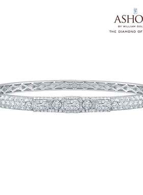 ASHOKA®&LEO®品牌钻石协作款 18K白金群镶款钻石手镯  高贵气质