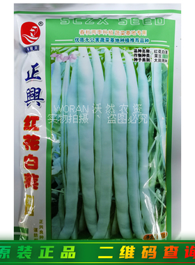 正兴红花白荚豆角种子早熟搭架四季豆绿白色无筋架豆刀豆眉豆种籽