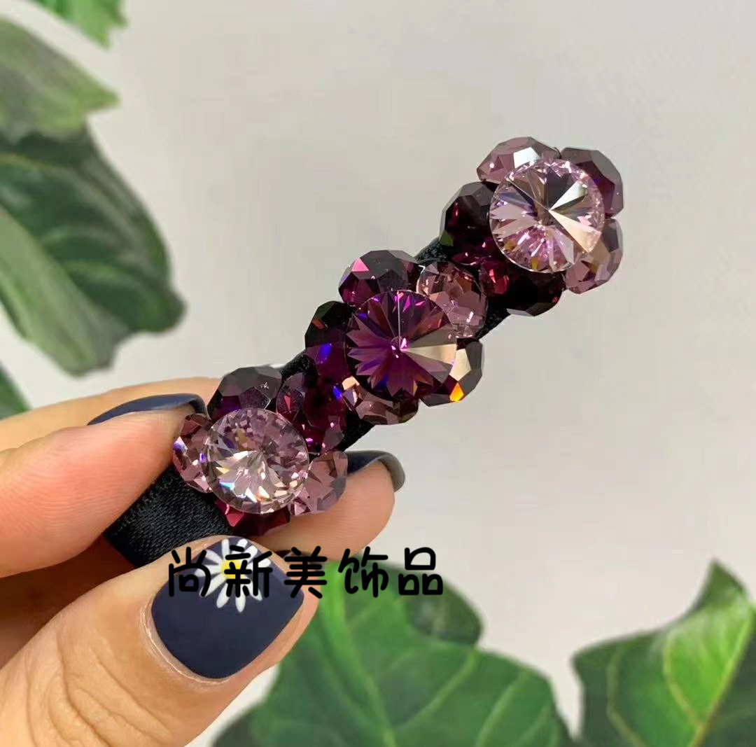 原创设计韩国进口小鸭夹满钻刘海夹边夹轻奢水钻发饰女生夹卡精品