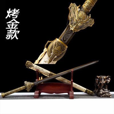 墨龙战剑六面宝剑从退伍纪念送战友戎之剑汉剑锰钢摆件唐横未开刃