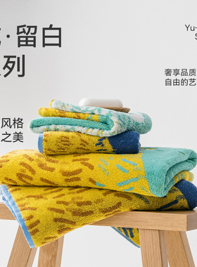 洁玉星月夜浴巾A类新疆纯棉3A抗菌无荧光柔软蓬松舒适DSJ3-004B