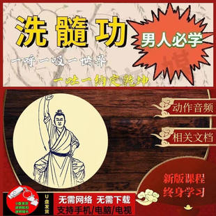 洗髓健身教程U盘强身健体运动训练动作讲解示范教学高清视频优盘