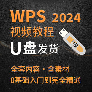 wps视频教程U盘发货办公软件课程word excel ppt文字 表格优盘U盘