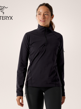 ARC'TERYX始祖鸟 RHO ZIP NECK 透气 女子 内层长袖上装